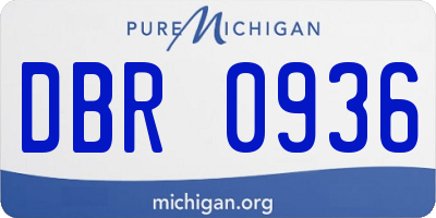 MI license plate DBR0936
