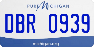 MI license plate DBR0939