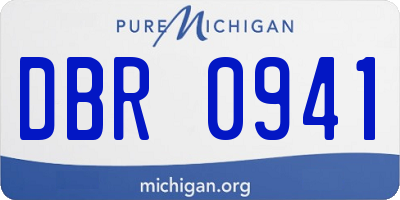 MI license plate DBR0941