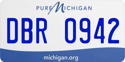 MI license plate DBR0942