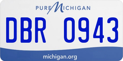 MI license plate DBR0943
