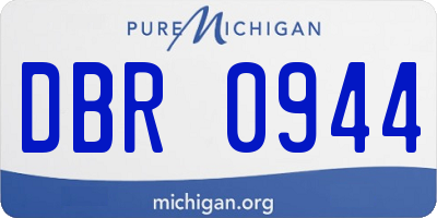 MI license plate DBR0944