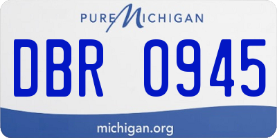 MI license plate DBR0945