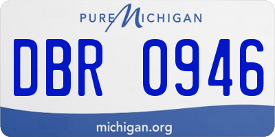 MI license plate DBR0946