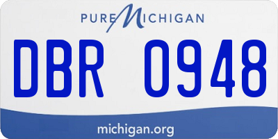 MI license plate DBR0948