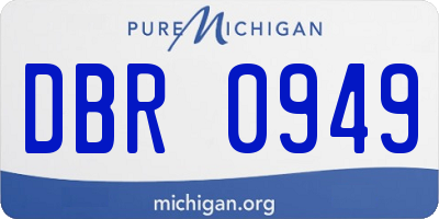 MI license plate DBR0949