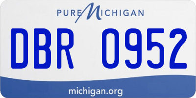 MI license plate DBR0952