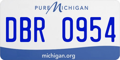 MI license plate DBR0954
