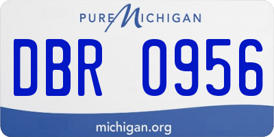 MI license plate DBR0956