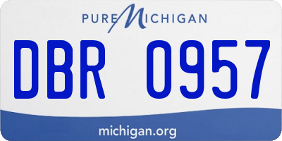 MI license plate DBR0957