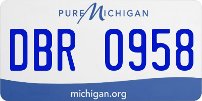 MI license plate DBR0958