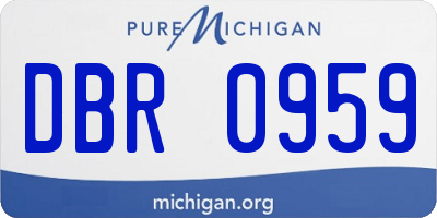 MI license plate DBR0959