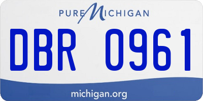 MI license plate DBR0961