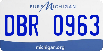 MI license plate DBR0963