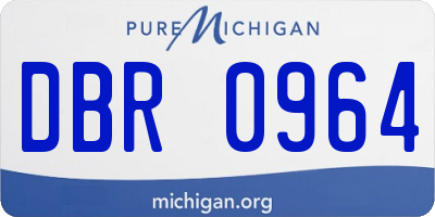 MI license plate DBR0964