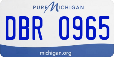 MI license plate DBR0965