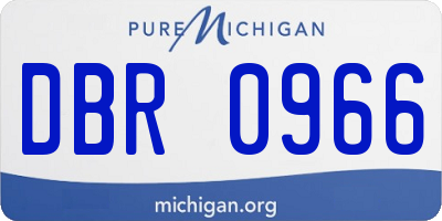 MI license plate DBR0966