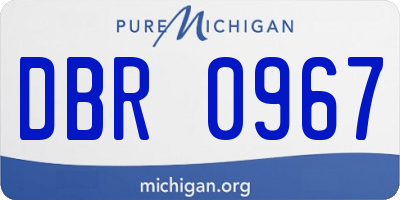 MI license plate DBR0967