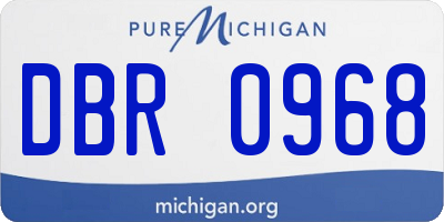 MI license plate DBR0968