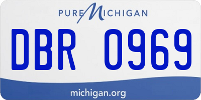MI license plate DBR0969