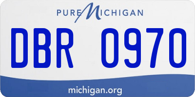 MI license plate DBR0970