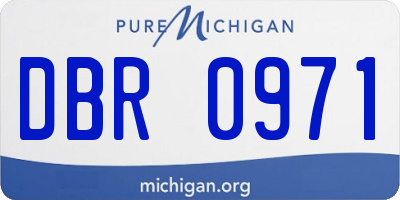 MI license plate DBR0971