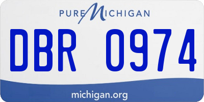 MI license plate DBR0974