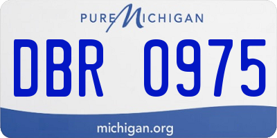 MI license plate DBR0975