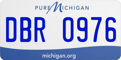 MI license plate DBR0976