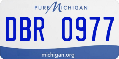 MI license plate DBR0977
