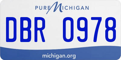 MI license plate DBR0978