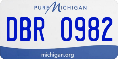 MI license plate DBR0982