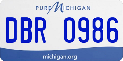 MI license plate DBR0986