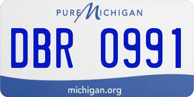 MI license plate DBR0991