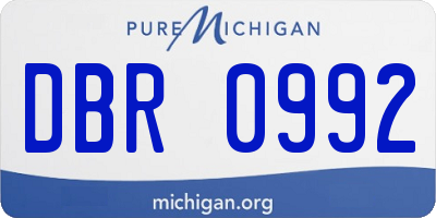 MI license plate DBR0992