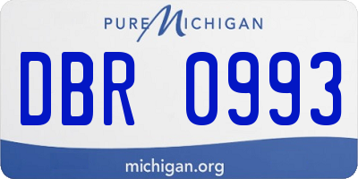 MI license plate DBR0993