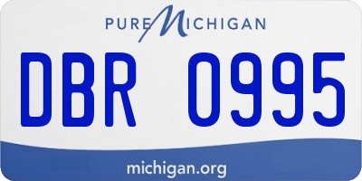MI license plate DBR0995
