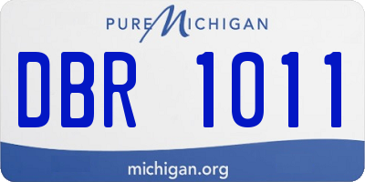 MI license plate DBR1011