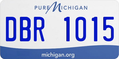 MI license plate DBR1015