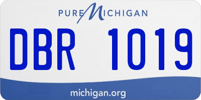 MI license plate DBR1019