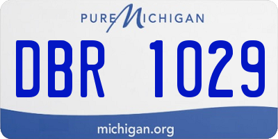 MI license plate DBR1029