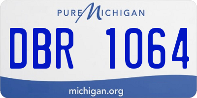MI license plate DBR1064