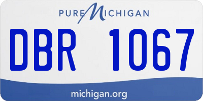 MI license plate DBR1067