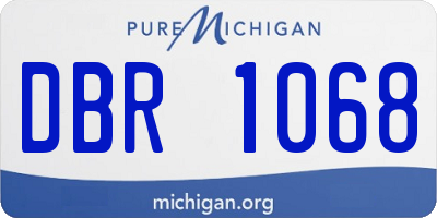 MI license plate DBR1068