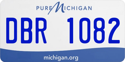 MI license plate DBR1082