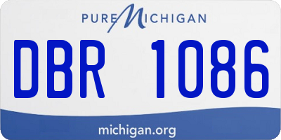 MI license plate DBR1086