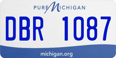 MI license plate DBR1087