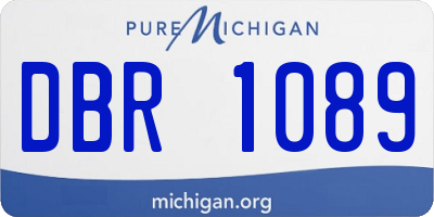 MI license plate DBR1089