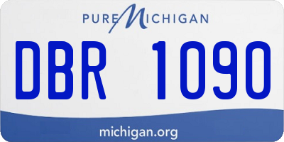MI license plate DBR1090
