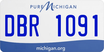 MI license plate DBR1091